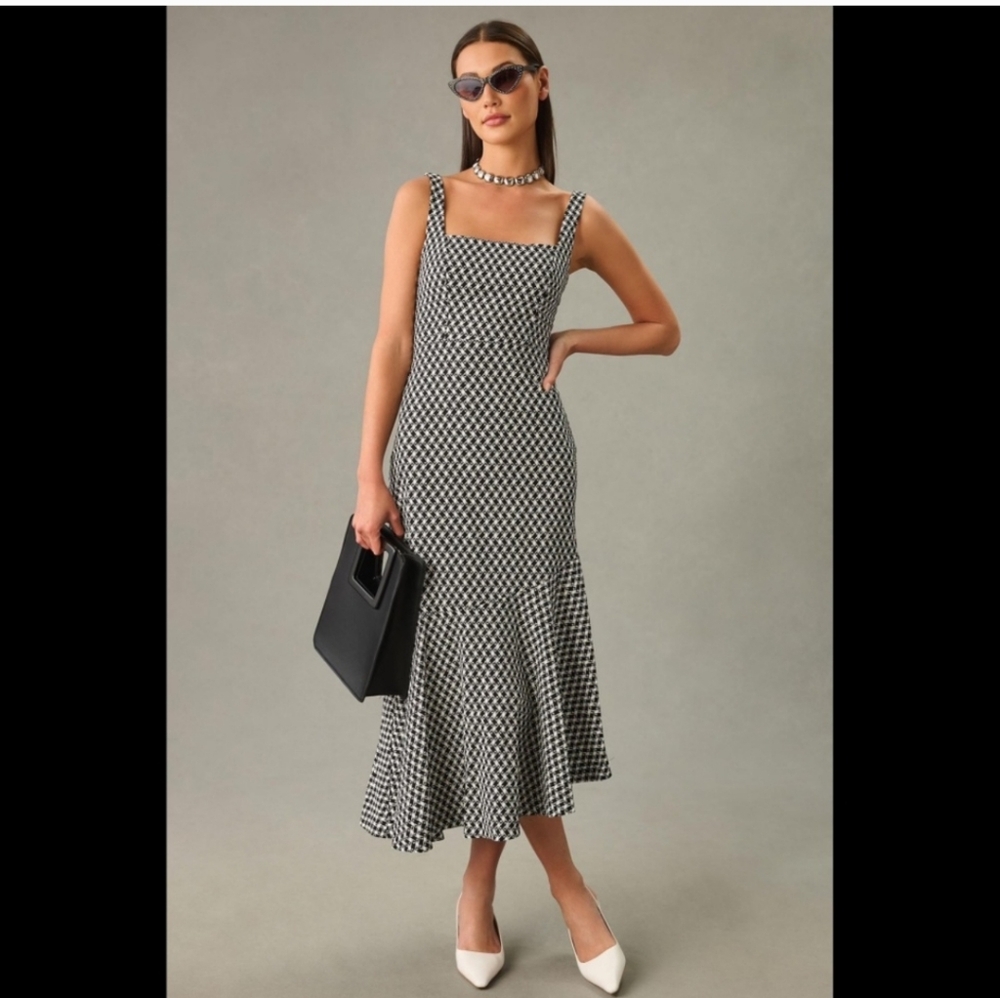Anthropolpgie The Ariana Square Neck Asymmetrical Ruffle Hem Dress. Size 3X